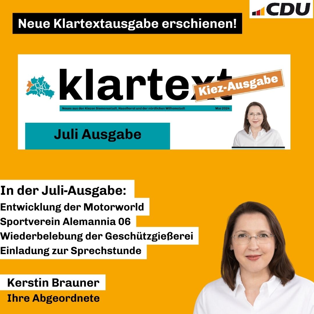 Juliausgabe des Klartexts jetzt verfgbar